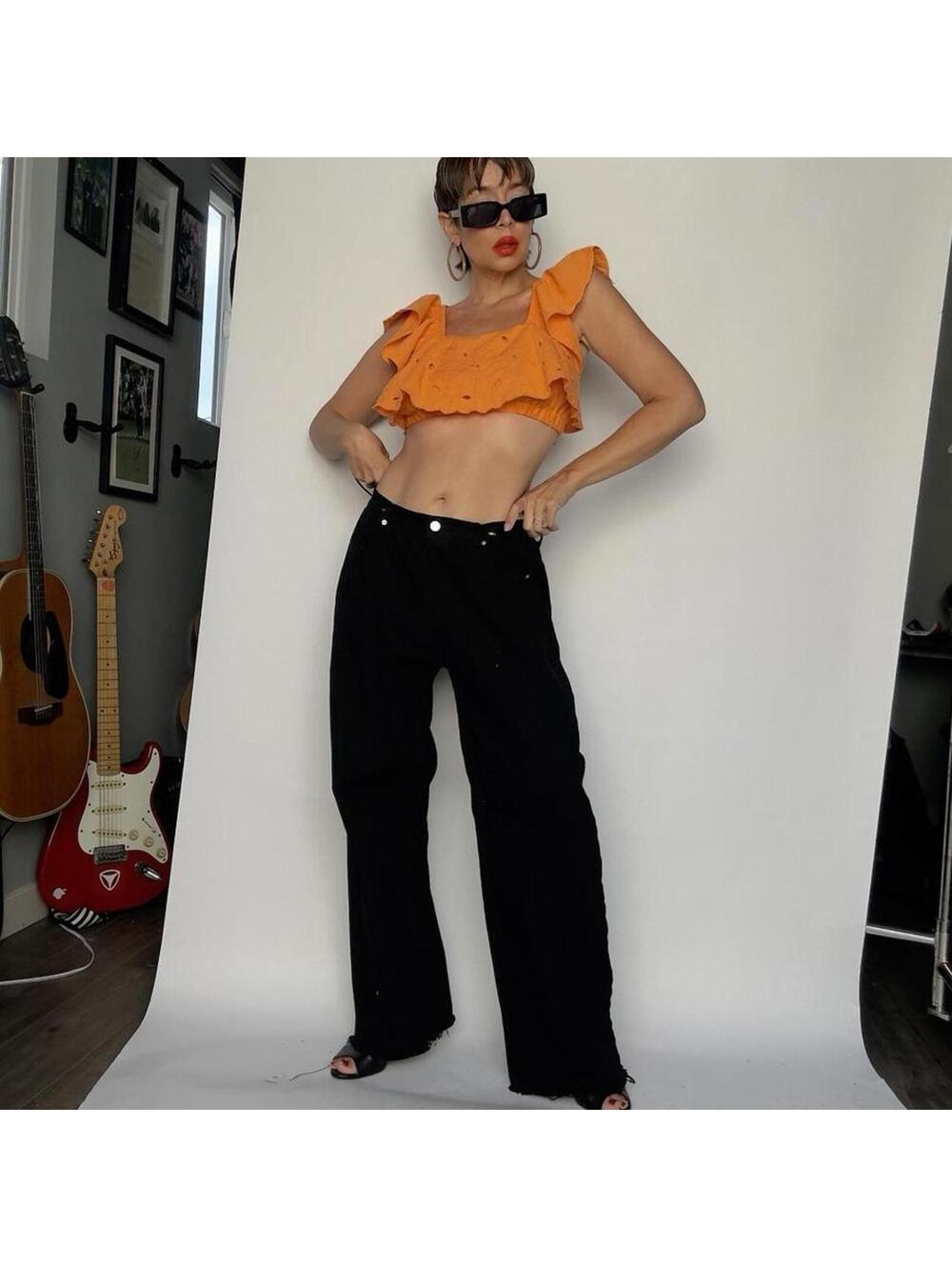 Zara boho crop top